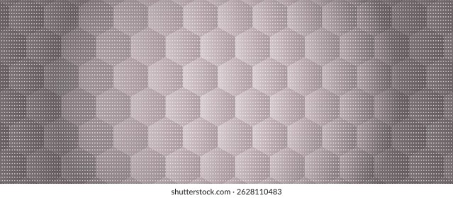 fundo abstrato moderno com um padrão hexagonal 3D em tons de cinza. A textura geométrica cria profundidade e um olhar futurista, perfeito para design, tecnologia e projetos digitais.