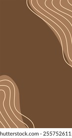 Modern abstract background aesthetic for design, concept, template promotion web banner and advertising. Minimalist aesthetic background boho brown and dark brown colors