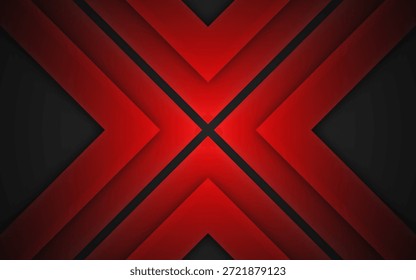 Fondo abstracto moderno con capas superpuestas en forma de flecha.