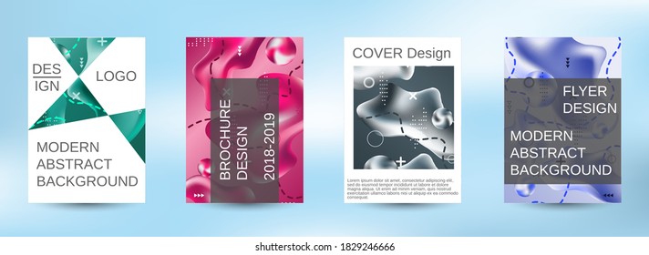 Modern abstract background. Artistic covers design. Creative fluid colors backgrounds.  Easily editable soft colored vector illustration. Bright print.