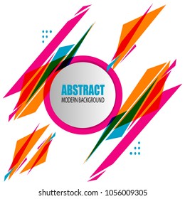 Modern abstract background banner label with colorful design illustration