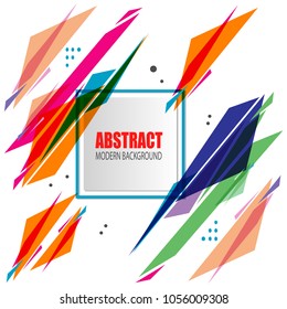 Modern abstract background banner label with colorful design illustration