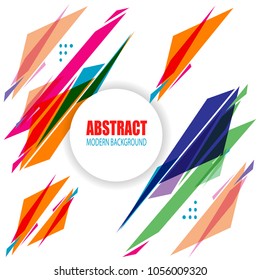 Modern abstract background banner label with colorful design illustration