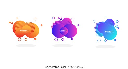 Modern abstract background banner set.geometric liquid shapes with various colors. Modern vector templates, templates for logo, flyer or presentation designs. 