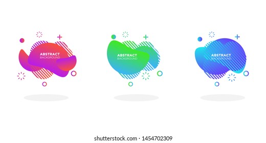 Modern abstract background banner set.geometric liquid shapes with various colors. Modern vector templates, templates for logo, flyer or presentation designs. 