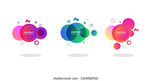 Modern abstract background banner set.geometric liquid shapes with various colors. Modern vector templates, templates for logo, flyer or presentation designs.
