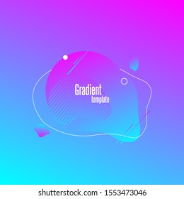 Modern abstract background banner set.geometric liquid shapes with various colors. Gradient abstract fluid shape design template for your social media post.