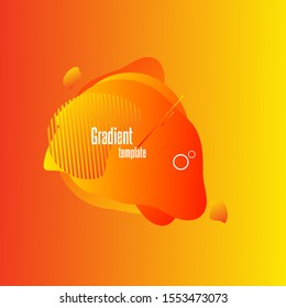 Modern abstract background banner set.geometric liquid shapes with various colors. Gradient abstract fluid shape design template for your social media post.