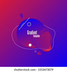 Modern abstract background banner set.geometric liquid shapes with various colors. Gradient abstract fluid shape design template for your social media post.