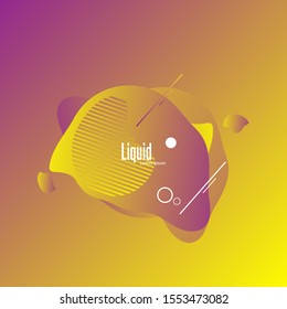 Modern abstract background banner set.geometric liquid shapes with various colors. Gradient abstract fluid shape design template for your social media post.