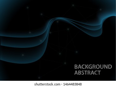 modern abstract background. with black and blue gradations. blue wave gradation. the effect of white light spots.