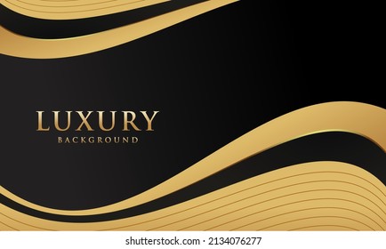 modern abstract background black gold vector