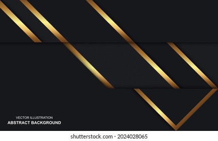Modern abstract background black and golden luxury