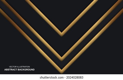 Modern abstract background black and golden luxury