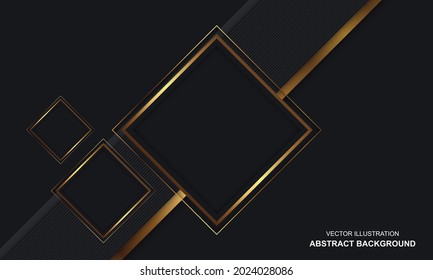 Modern abstract background black and golden luxury