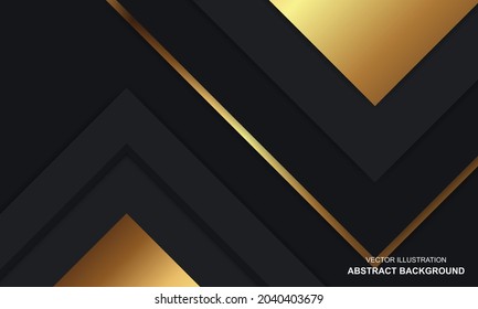 Modern Abstract Background Black and Golden Luxury