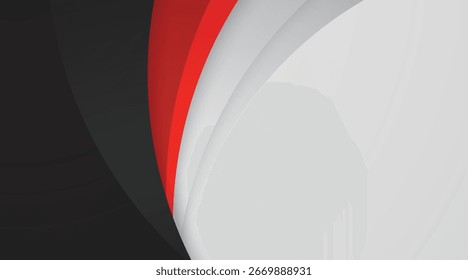 modern abstract background black, red, white and silver colorful design template