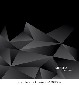 Modern abstract background of black triangles