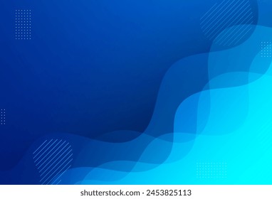 Fondo abstracto moderno. gradación azul, concepto ondulado