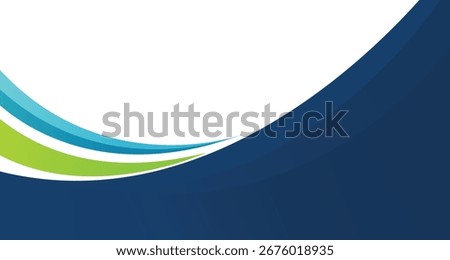 Modern abstract background with blue and green wave design. Perfect for corporate templates, business presentations, flyers, brochures, and digital banners. Clean, professional, and trending design