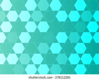Modern abstract background with blue hexagon pattern