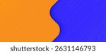 Modern Abstract Background with Blue and Orange Split Design and Geometric Line Patterns