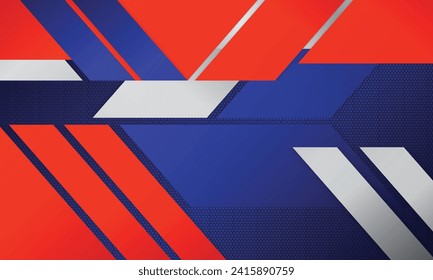 Modern abstract background blue and red with silver color design