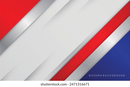 Modern abstract background blue and red with white colorful