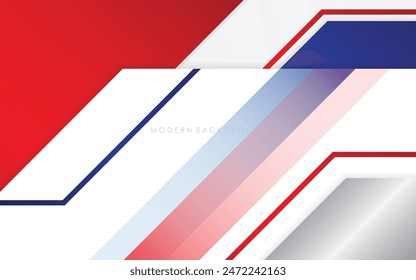 Modern abstract background blue and red with white colorful
