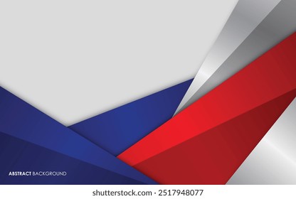 Moderner abstrakter Hintergrund blau und rot mit weißer, bunter Farbe
