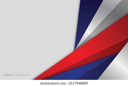 Modern abstract background blue and red with white colorful