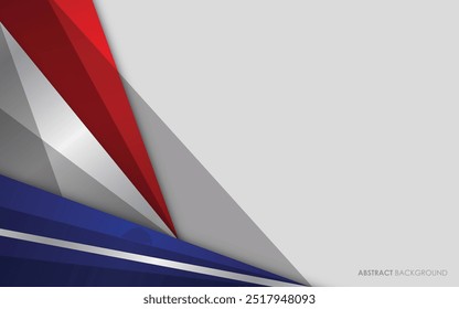 Modern abstract background blue and red with white colorful