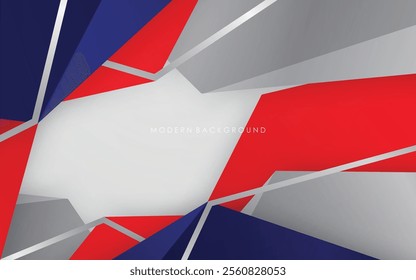 Modern abstract background blue and red with white colorful