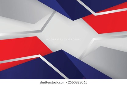 Modern abstract background blue and red with white colorful