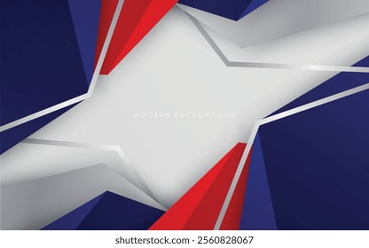 Modern abstract background blue and red with white colorful