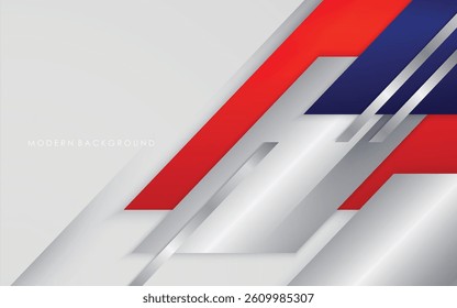 Modern abstract background blue and red with white colorful
