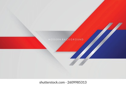 Modern abstract background blue and red with white colorful