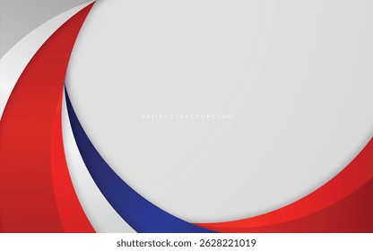 Modern abstract background blue, red, silver and white color design