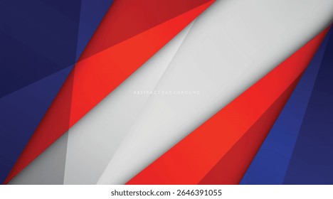 Modern abstract background blue and red with white colorful