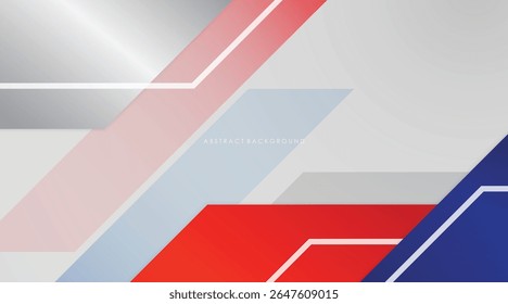 Fondo abstracto moderno azul y rojo con colorido blanco