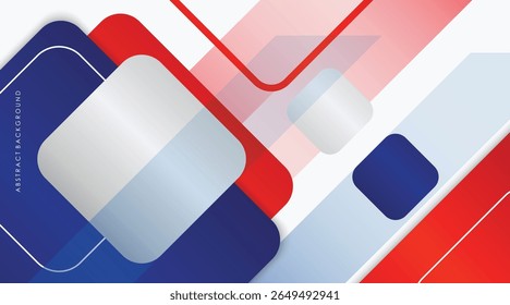 modern abstract background blue, red, white and silver colorful. vector design.