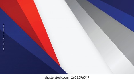 modern abstract background blue, red, silver and white colorful vector design