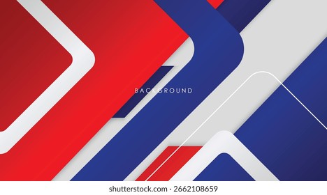 Fondo abstracto moderno azul y rojo con colorido blanco