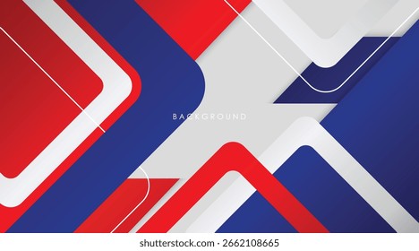 Fondo abstracto moderno azul y rojo con colorido blanco