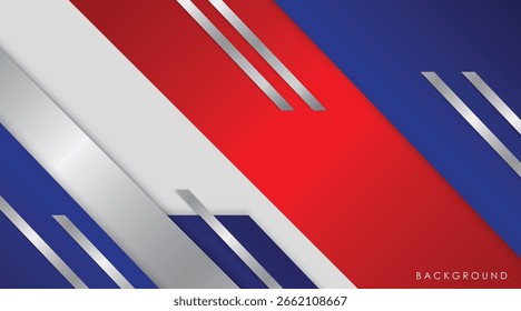 Modern abstract background blue and red with white colorful