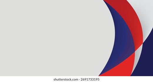 Fundo abstrato moderno azul e vermelho com branco colorido