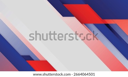 Modern abstract background blue, red, silver and with white colorful design template