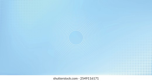 Fondo abstracto moderno, gradaciones blancas azules, efecto de círculo, forma memphis, de moda, Vector, eps 10