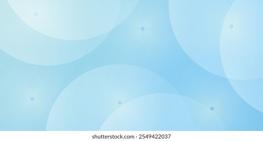 Modern abstract background, blue white gradient, circle effect, memphis shape, trendy, vector