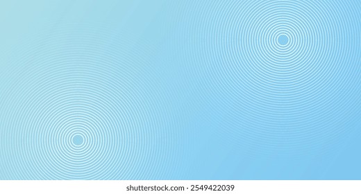 Modern abstract background, blue white gradient, circle effect, memphis shape, trendy, vector